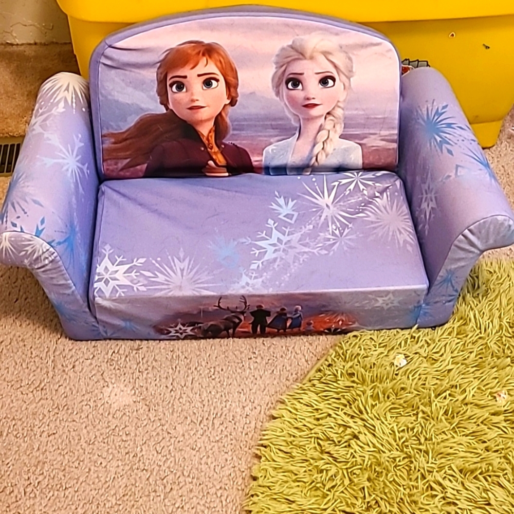 Toddler frozen fold out couch nap mat